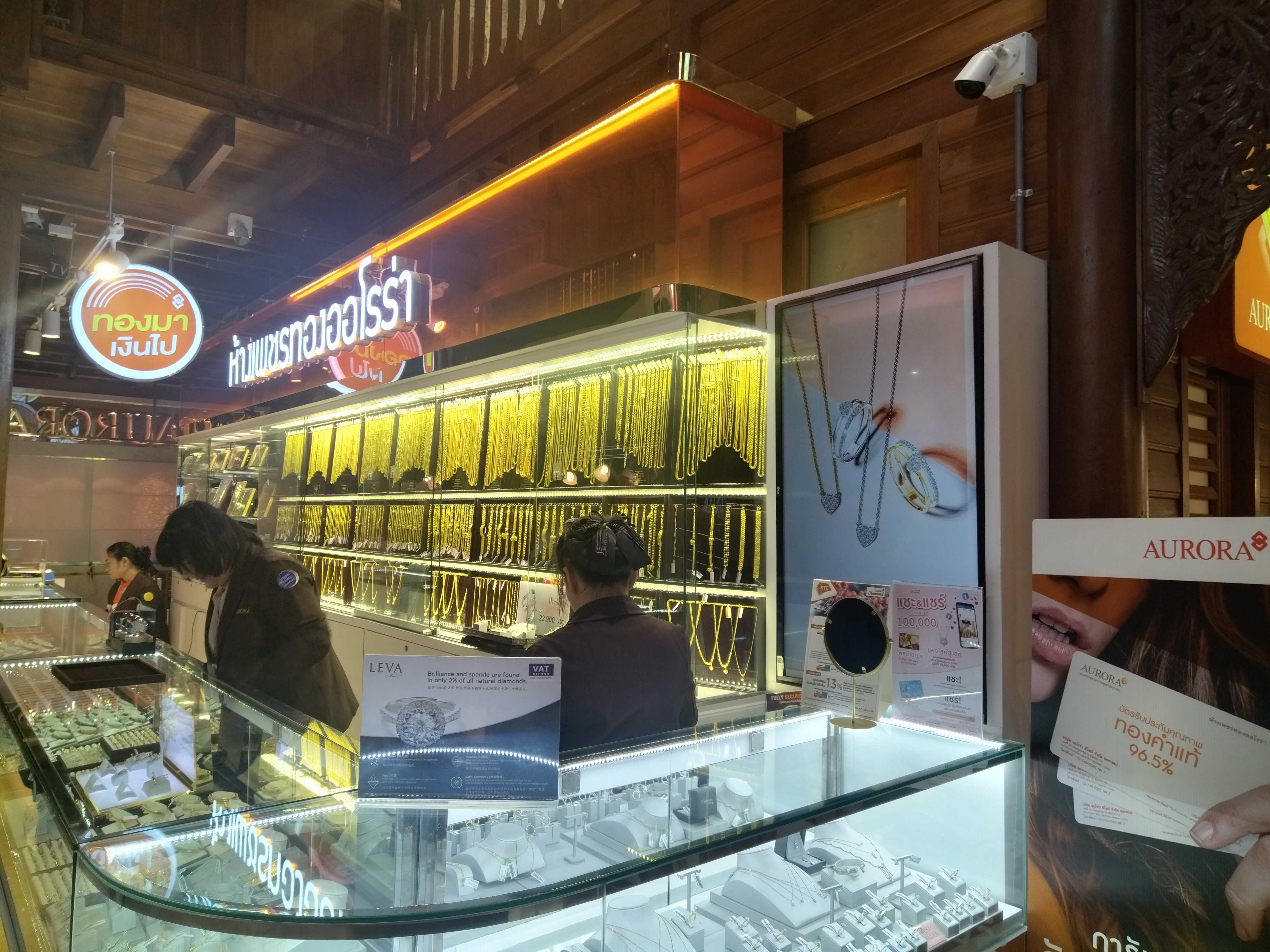 珠宝店43寸透明屏展示柜