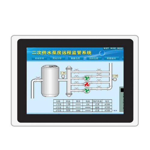 嵌入式安卓工控一体机电容触摸屏显示器全封闭linux工业平板电脑