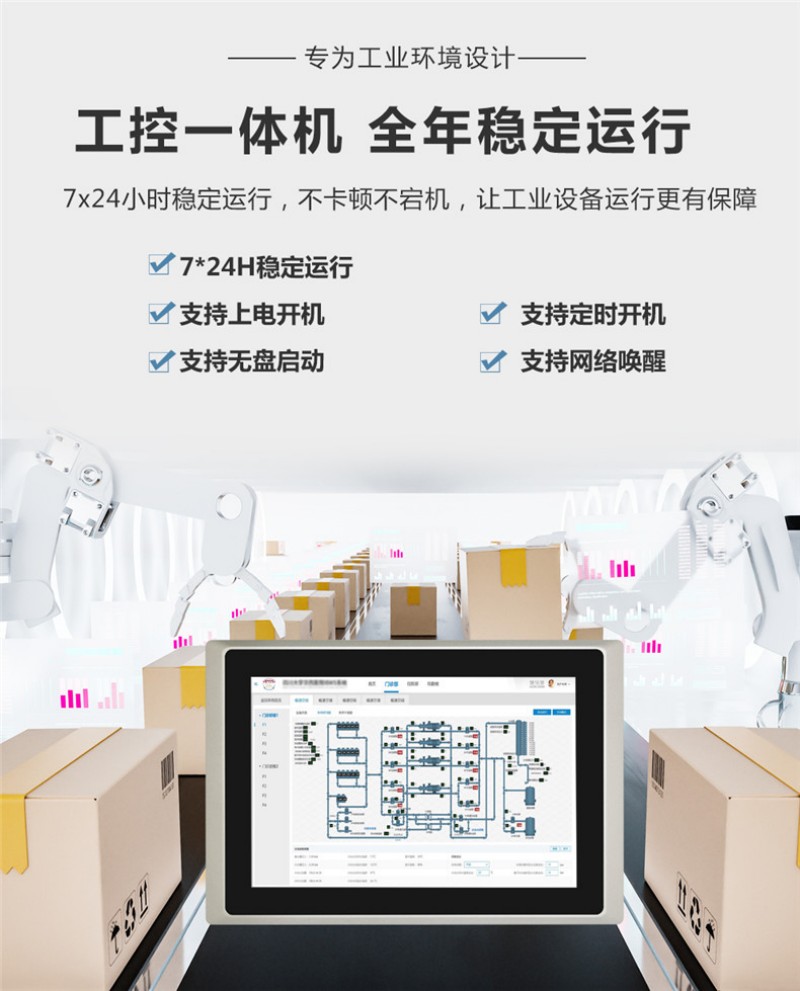 嵌入式工控触摸一体机