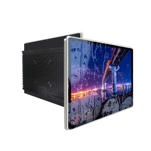 ZXTLCD 铝板封闭式细窄边触摸工控一体机防水工业电脑嵌入式电阻电容壁挂桌面显示器