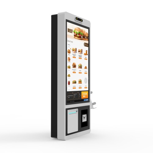 21.5英寸电容式触摸屏室内室外快餐店安卓自助服务亭支付终端
