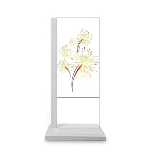 55英寸落地式竖屏超薄高清触控透明OLED数字标牌