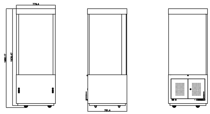 55寸透明OLED展示柜