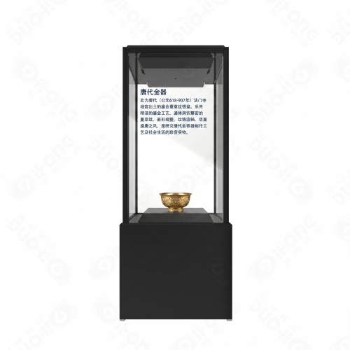 55英寸博物馆级OLED透明屏幕触摸互动展示柜，适用于文物和艺术博物馆