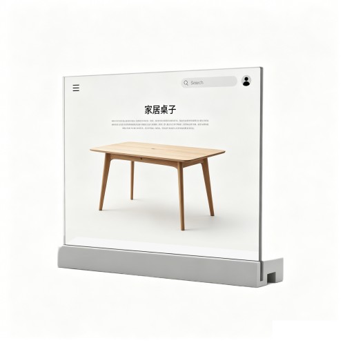 55寸OLED透明屏极薄设计 高端商显展示设备