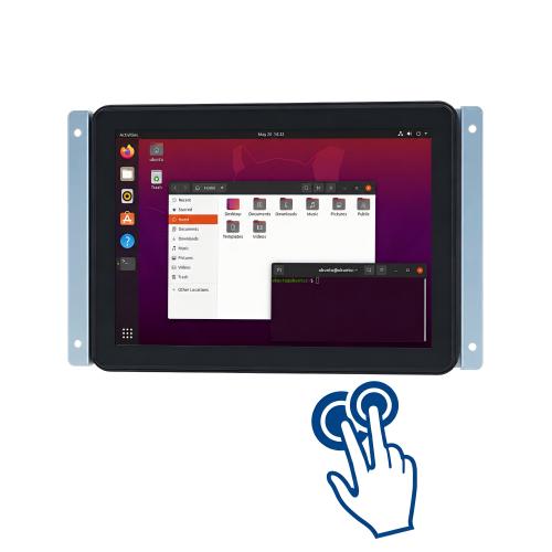 10.1寸嵌入式工业平板电脑 IP67防尘防水电容触摸一体机 Linux系统工控显示器