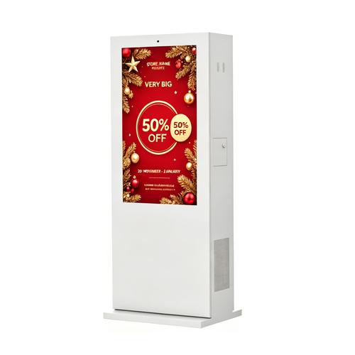 32寸户外竖屏落地式商用高清液晶显示屏购物中心户外广场商用广告远程发布智显通品牌